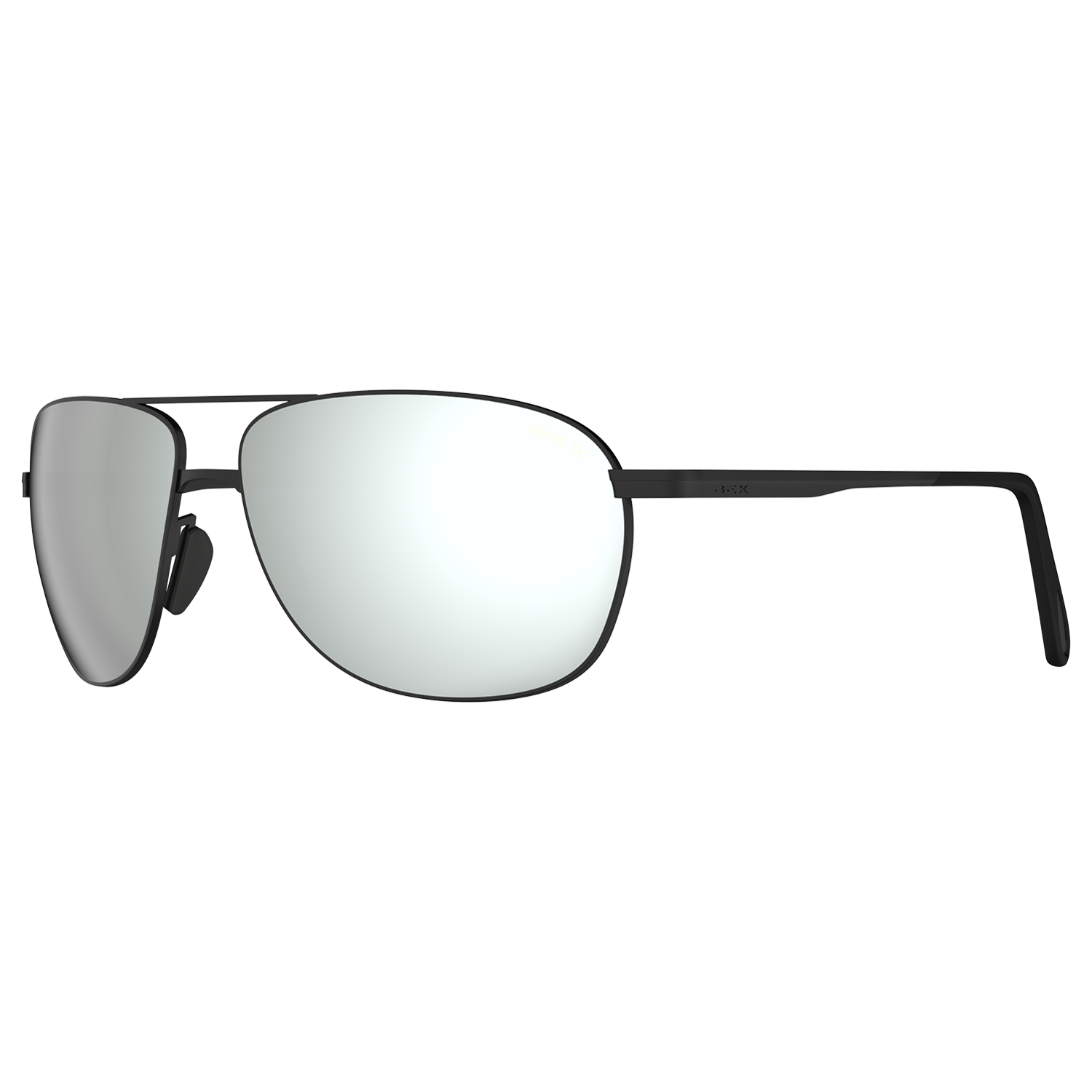 Bex Nova Matte Black/Gray/Silver Sunglasses - S77MBGS