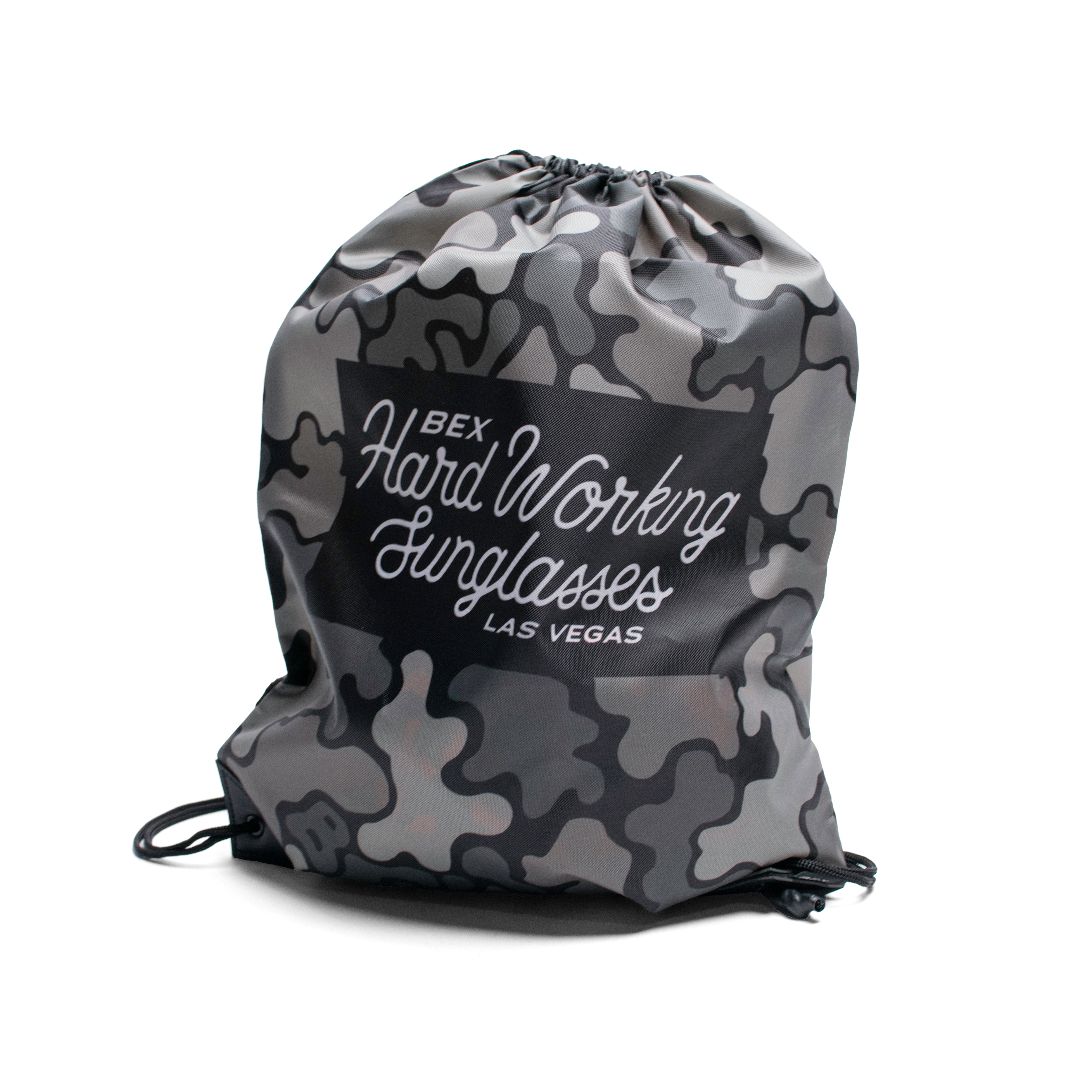 BLACK CAMO DRAWSTRING BAG – BEX® Sunglasses