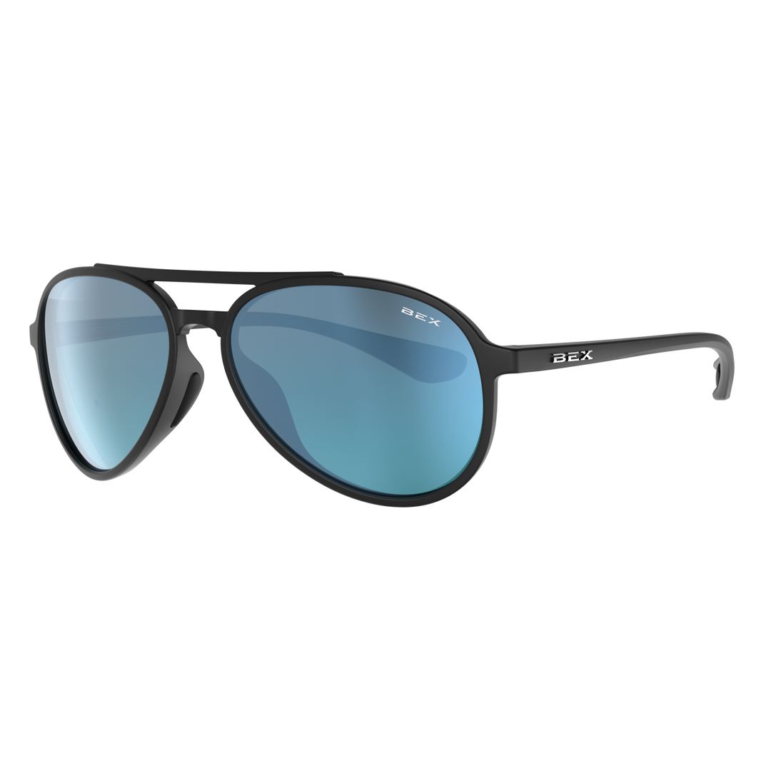 Sunglasses Wesley Lite S124BKGYBS Black Gray Blue-Silver#color_black-gray-blue-silver