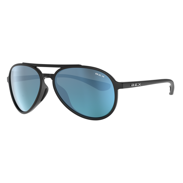 Sunglasses Wesley Lite S124BKGYBS Black Gray Blue-Silver#color_black-gray-blue-silver