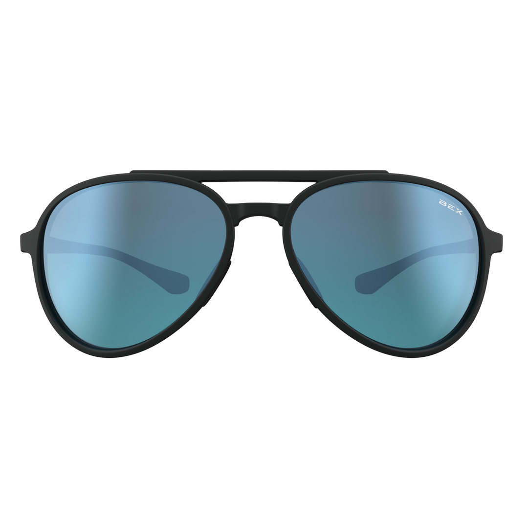 Sunglasses Wesley Lite S124BKGYBS Black Gray Blue-Silver#color_black-gray-blue-silver