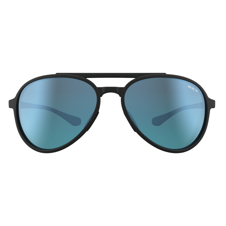 Sunglasses Wesley Lite S124BKGYBS Black Gray Blue-Silver#color_black-gray-blue-silver